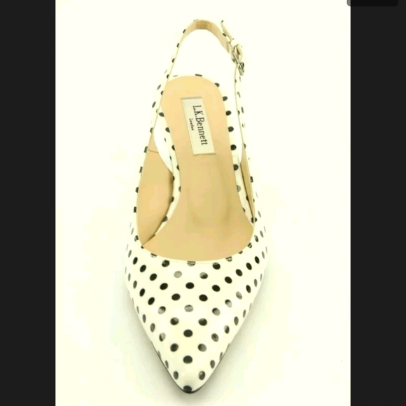 NEW L.K. Bennett Mira Patent Leather Polka Dot Pumps - Picture 9 of 12